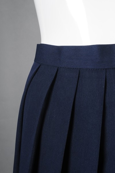 CH199 Design women's dark blue cheerleading pleated skirt invisible zipper pleated skirt side zipper cheerleading pleated skirt hk center detail view-4
